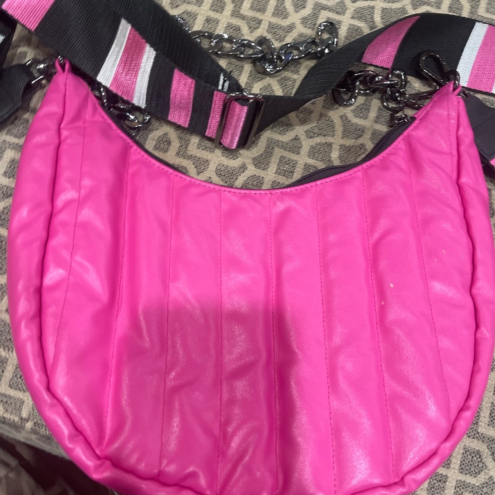 THINK ROYLN Pink Quilted Hobo Bag